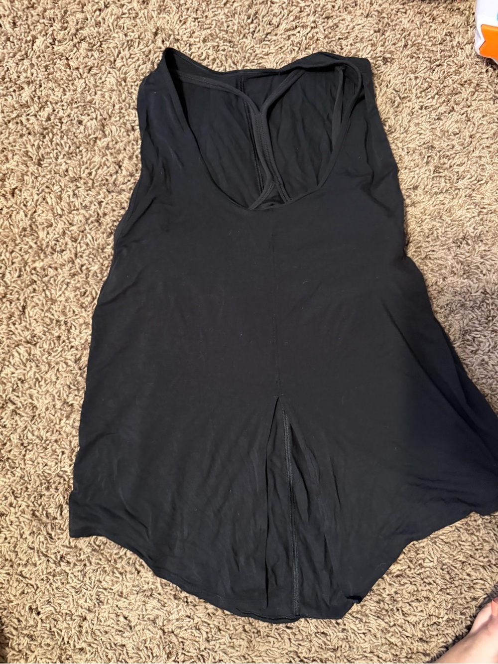 lululemon athletica Black Athletic Tank with Signature Logo